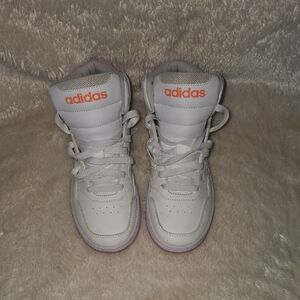 Adidas High-Top Sneakers White and Orange
